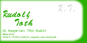 rudolf toth business card